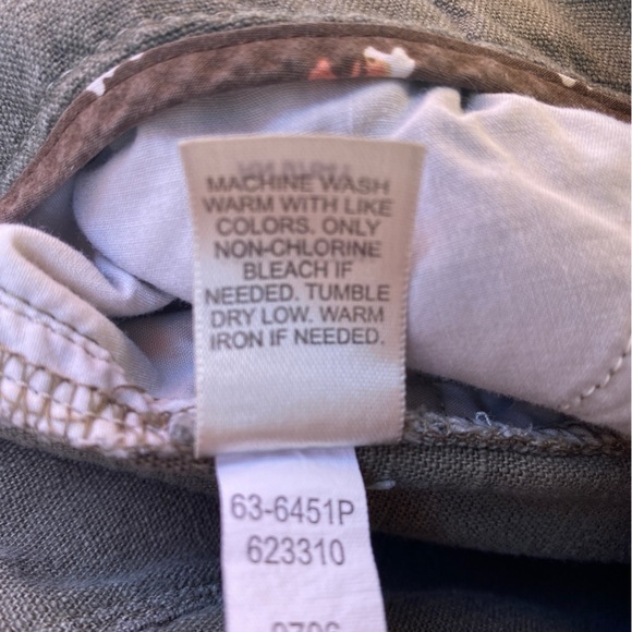 J. Jill Olive Twill Frayed Straight Leg Pants Sz 16P - Picture 11 of 13